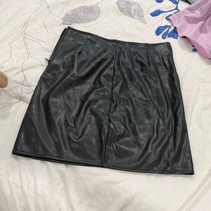 Faux leather skirt